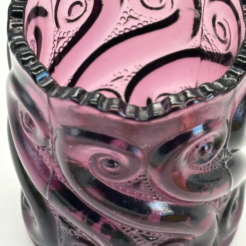 Vintage Elegant Purple Glass toothpick /match Holder - Picture 7 of 8